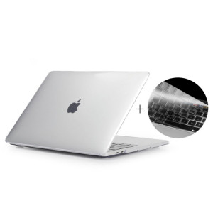 ENKAY Chapeau-Prince 2 en 1 cristal dur coque en plastique de protection + Europe Version Ultra-mince TPU couvercle de clavier de protection pour 2016 MacBook Pro 15,4 pouces avec barre tactile (A1707) (Transparent) SE606T1285-20