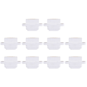 Connecteur de port de charge 10 PCS pour iPad mini / mini 2 / mini 3 (blanc) SH010W804-20