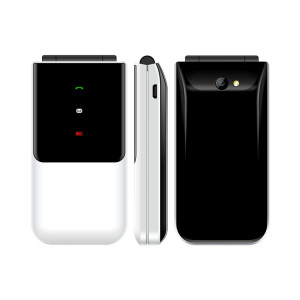 Uniwa F2720 Flip téléphone, 1,77 pouce, SC6531E, support Bluetooth, FM, GSM, Dual Sim (Blanc) SU687W1565-20