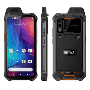 Uniwa W888 Standard Standard Thelphone, 4GB + 64 Go, IP68 imperméable anti-poussière anti-poussière, batterie 5000mAh, 6,3 pouces Android 11 mtk6765 Helio P35 octa noyau jusqu'à 2.35 GHz, réseau: 4g, NFC, OTG (Noir SU99BC1065-20