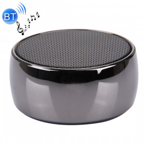 Haut-parleur stéréo portable Bluetooth BS01, avec microphone intégré, prise en charge des appels mains libres et carte TF & AUX IN, distance Bluetooth: 10 m (gris noir) SH810B76-20