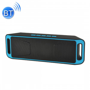 SC208 Multifonctionnel Lecteur de musique de lecture Bluetooth Haut-parleur, prise en charge mains libres et carte TF et U-disque et fonction audio et FM AUX (bleu) SH503L1178-20