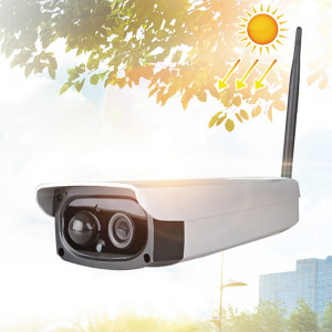 VESAFE VS-Y3 Caméra IP de sécurité solaire HD 1080P d'extérieur, détection de mouvement de support et réveil par IRP, étanche IP66 (blanc) SH094W1732-20