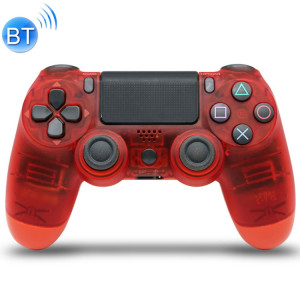 Contrôleur de poignée de jeu Bluetooth sans fil transparent avec lampe pour PS4, version américaine (rouge) SH512R1010-20