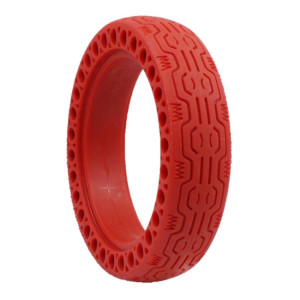 8,5 pouces Scooter électrique résistant à l'usure pneu motif décoratif absorbant les chocs pneu solide en nid d'abeille, adapté pour Xiaomi Mijia M365 (rouge) SH677R1806-20