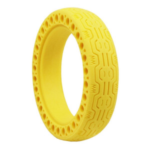 8,5 pouces Scooter électrique résistant à l'usure pneu motif décoratif absorbant les chocs pneu solide en nid d'abeille, adapté pour Xiaomi Mijia M365 (jaune) SH677Y480-20