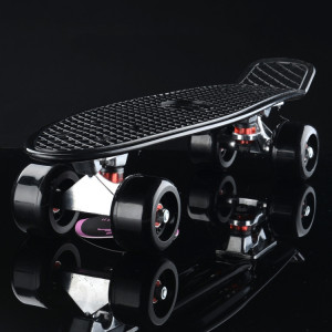 Shining Fish Plate Scooter Skateboard à quatre roues à inclinaison simple avec roue de 72 mm (noir) SH646B327-20