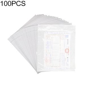100 PCS 14,5 cm x 18 cm PE sac auto-adhésif étanche auto-scellant avec logo personnalisé et conception, côté court ouvert SH0110211-20