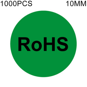 Étiquette RoHS autocollante d'autocollant RoHS de forme ronde de 1000 PCS, diamètre: 10mm SH10551633-20