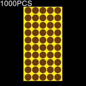 Étiquette de marque d'autocollant de marque colorée auto-adhésive de forme ronde de 1000 PCS (café) SH058C433-20