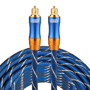 EMK LSYJ-A Câble audio numérique Toslink mâle-mâle à tête en métal plaqué or 10 m OD6.0mm SH0747844-20