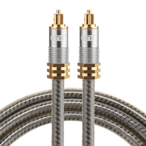 EMK YL-A 1m OD8.0mm Câble audio numérique Toslink mâle / mâle à tête en métal plaqué or SH07711658-20