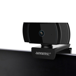 Aoni A20 FHD 1080P IPTV WebCam Téléconférence Enseignement Caméra de diffusion en direct avec microphone (Noir) SH918B1856-20