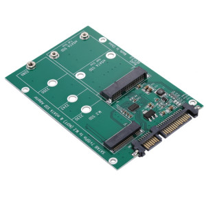 M.2 NGFF & mSATA SSD à SATA III 7 + 15 broches Adaptateur Convertisseur SM11181355-20