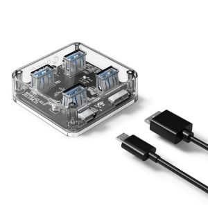 ORICO MH4U-100 USB 3.0 bureau transparent avec câble micro USB de 100 cm SO1222688-20
