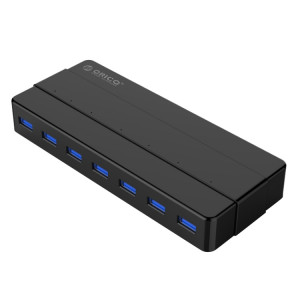 ORICO H7928-U3 ABS Matériel Bureau 7 Ports USB 3.0 HUB avec 1 m de Câble (Noir) SO025B1129-20