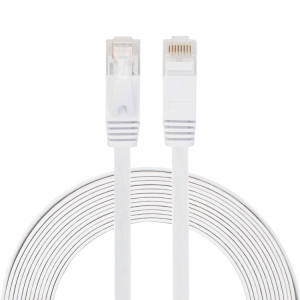 Câble réseau LAN plat Ethernet ultra-plat CAT6 5m, cordon RJ45 (blanc) S5465W442-20