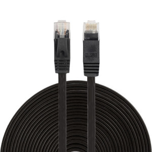 Câble réseau LAN plat Ethernet ultra-mince 15m CAT6, cordon RJ45 (noir) S1469B158-20