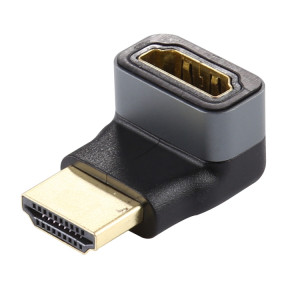 Adaptateur en alliage d'aluminium à tête coudée à 90 degrés HDMI femelle vers HDMI femelle (noir) SH956B956-20
