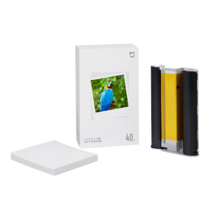 Original Xiaomi Mijia 1S Mini imprimante photo de poche automatique 3 pouces papier photo adhésif pour PC5841 (blanc) SX842W814-20