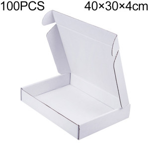 Boîte d'emballage de vêtements 100 PCS Shipping Box, couleur: blanc, taille: 40x30x4cm SH26181936-20