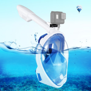 PULUZ 240mm Plier Tube Sports nautiques Équipement de plongée complet Dry Snorkel Masque pour GoPro HERO6 / 5/5 Session / 4 Session / 4/3 + / 3/2/1, Xiaoyi et autres caméras d'action, taille S / M (Bleu) SP325L1560-20