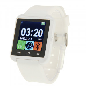 U80 Bluetooth Santé Smart Watch 1.5 pouces écran LCD pour téléphone portable Android, appel téléphonique de soutien / musique / podomètre / moniteur de sommeil / Anti-perdu (blanc) SH331W598-20