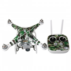 Kit Camouflage 4D Imitation Carbone Fibre PVC Autocollant Résistance Kit Pour DJI Phantom 3 Quadcopter & Télécommande & Batterie SH250C314-20