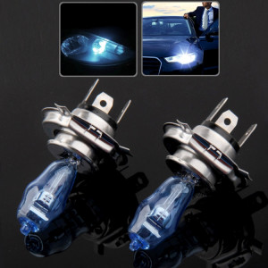 Ampoule halogène HOD H4, ampoule de phare de voiture Super White, 12 V, 90 / 100W, 6000K 2400 LM (paire) SH018C120-20