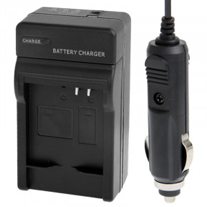 Chargeur de voiture et de voyage pour 2 piles pour appareil photo numérique pour Panasonic DMW-BCN10 (Noir) SH00081401-20