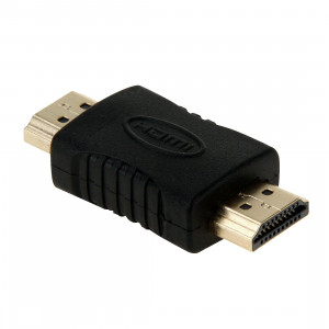 Adaptateur Mâle HDMI 19 Broches Mâle vers HDMI 19 Broches Plaqué Or, Support Full HD 1080P (Noir) SH0019664-20