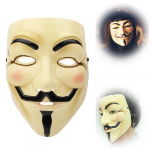 V pour masque en plastique Vendetta Design (jaune) SH033424-20