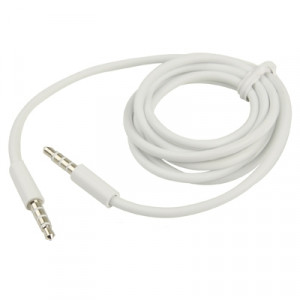 Câble AUX, câble audio stéréo 3,5 mm mâle mini prise pour iPhone / iPad / iPod / MP3, longueur: 1 m (blanc) SA0229373-20