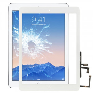 Bouton de contrôleur + Bouton de clé de la maison Câble flexible pour membrane de carte de circuit imprimé + Adhésif d'installation pour écran tactile, écran tactile pour iPad Air / iPad 5 (Blanc) SH191W1412-20