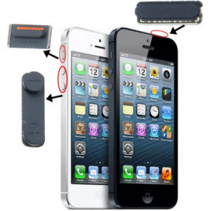 iPartsAcheter 3 en 1 pour iPhone 5 (bouton muet + bouton d'alimentation + bouton de volume) (noir) SI710B587-20