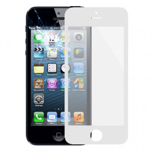 Lentille extérieure en verre pour iPhone 5 et 5S (blanc) SL728W1509-20