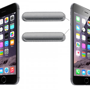 iPartsBuy clé de contrôle du volume d'origine pour iPhone 6 et 6 Plus (gris) SI224H665-20