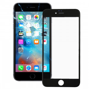 iPartsBuy pour iPhone 6s Plus lentille extérieure en verre de l'écran avant avec cadre avant de l'écran LCD (noir) SI030B631-20