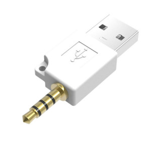 Adaptateur de chargeur de station d'accueil de données USB, Pour iPod shuffle 3e/2e adaptateur de chargeur de station d'accueil USB, longueur : 4,6 cm (blanc) SH277W1648-20