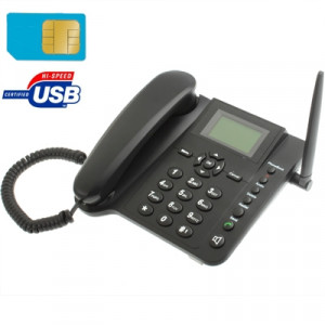 Téléphone d'affaires sans fil GSM fixe d'écran de 2,4 pouces TFT, bande de quadruple: GSM 850/900/1800 / 1900Mhz (noir) SH06051405-20