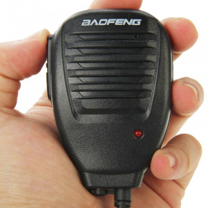 Clip-on microphone haut-parleur pour talkies-walkies, 3,5 mm + 2,5 mm écouteur + prise micro (noir) SC690B1118-20