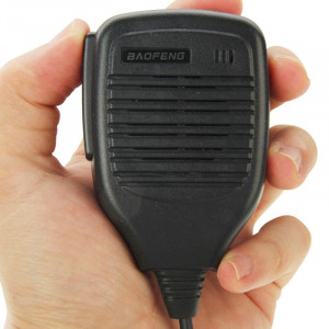 Clip-on microphone haut-parleur pour talkies-walkies, 3,5 mm + 2,5 mm écouteur + prise micro (noir) SC691B555-20