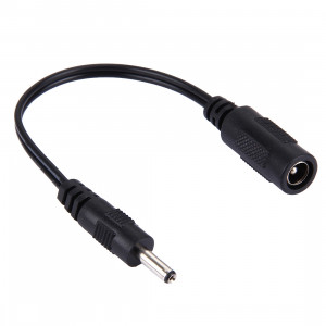 5,5 x 2,1 mm DC femelle à 3,5 x 1,35 mm DC câble d'alimentation mâle pour adaptateur pour ordinateur portable, longueur: 15 cm (noir) S50104601-20