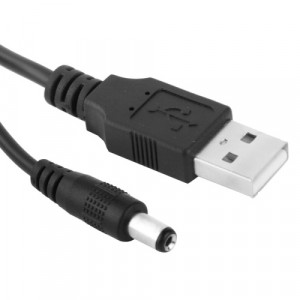 Câble d'alimentation USB mâle vers DC 5,5 x 2,1 mm, longueur: 1 m SU01331268-20