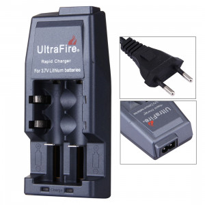Chargeur de batterie UltraFire Rapid 14500/17500/18500/17670/18650, sortie: 4.2V / 450mA (prise UE) (Gris) SH00141536-20