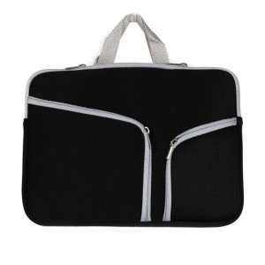 Double poche Zip sac à main pour ordinateur portable sac pour Macbook Air 13 pouces (noir) SH313B1717-20