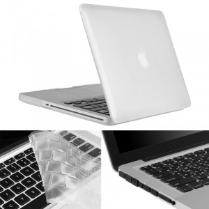 ENKAY pour Macbook Pro 13,3 pouces (Version US) / A1278 Hat-Prince 3 en 1 Coque de protection en plastique dur avec protection de clavier et prise de poussière de port (blanc) SE907W1454-20