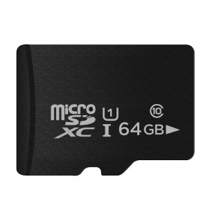 Carte mémoire Micro SD (TF) 64 Go haute vitesse de classe 10 de Taiwan, écriture: 8mb / s, lecture: 12mb / s (capacité réelle de 100%) (Noir) SH81351372-20