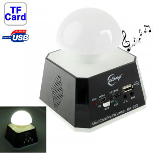 CT-0019 Multi LED Lumières haut-parleur avec radio FM, carte de soutien TF (noir) SH07851412-20