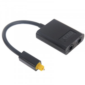 Diviseur audio numérique fibre optique Toslink 1 à 2 adaptateur de câble pour lecteur DVD (noir) SH085B895-20